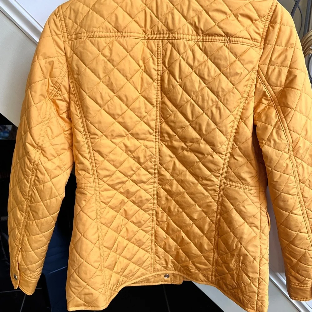 Talbots Yellow Gold Quilted Jacket 100% Polyester Size XS - Picture 5 of 8